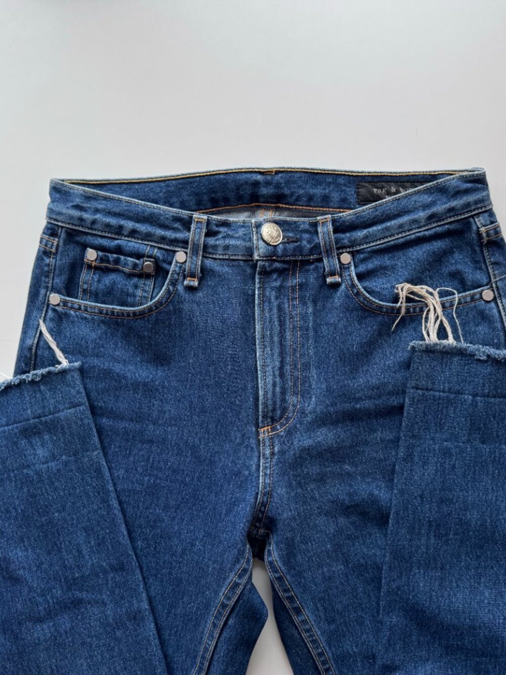 RAG & BONE Dark Stone Stretch Denim High Rise Skinny Jeans, Size 26 - Picture 11 of 15